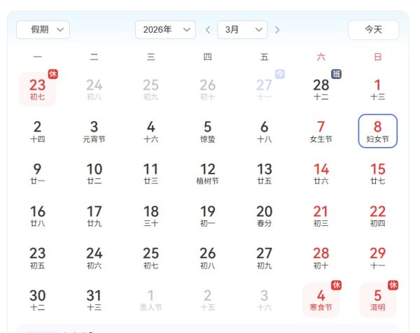 今年妇女节恰逢周日，会补休吗?
