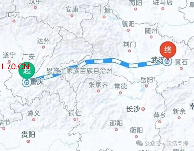 湖北将新增一条高铁 武汉到重庆4小时
