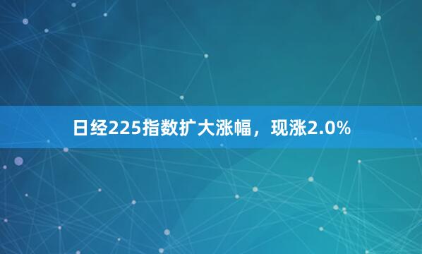 日经225指数扩大涨幅，现涨2.0%