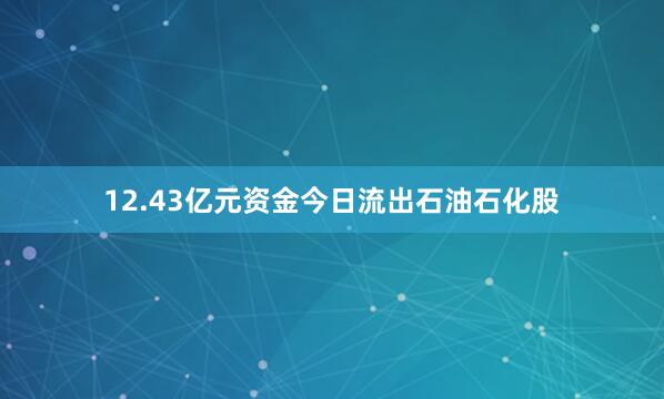 12.43亿元资金今日流出石油石化股